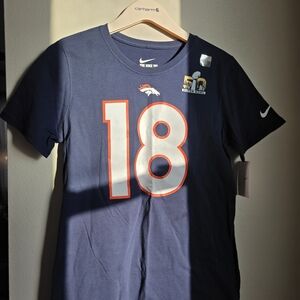 Nike Blue Football T-Shirt with Number 18